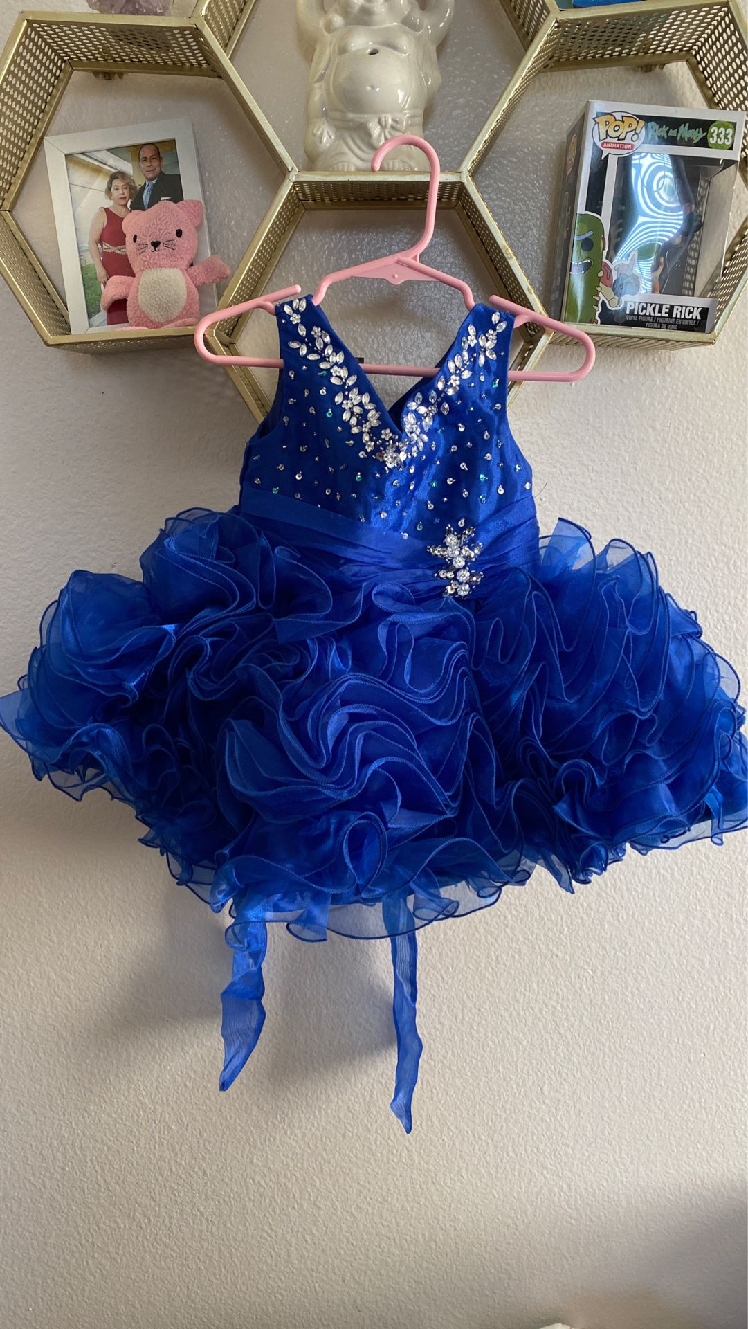 Royal blue flower girl dress
