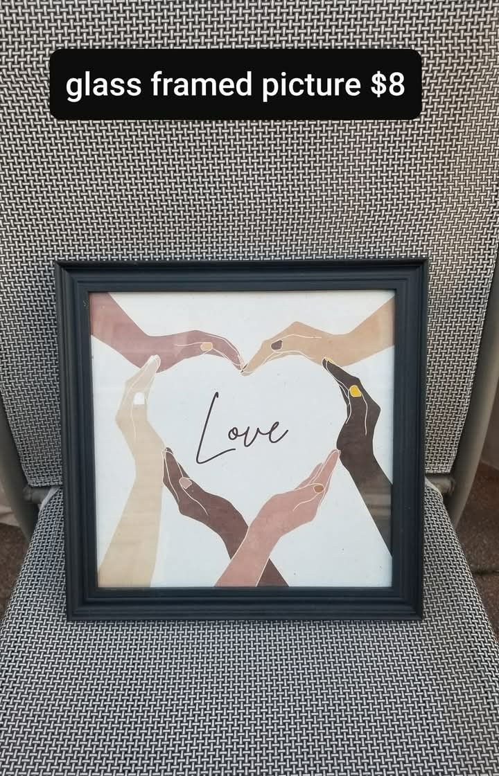 Glass framed picture