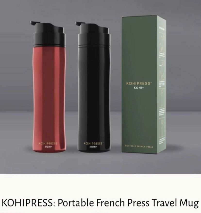 KOHIPRESS: Portable French Press Travel Mug New open Box