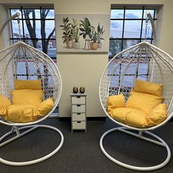 Brand New Set Of Two Swing Chairs With Cushions(we Finance And Deliver)