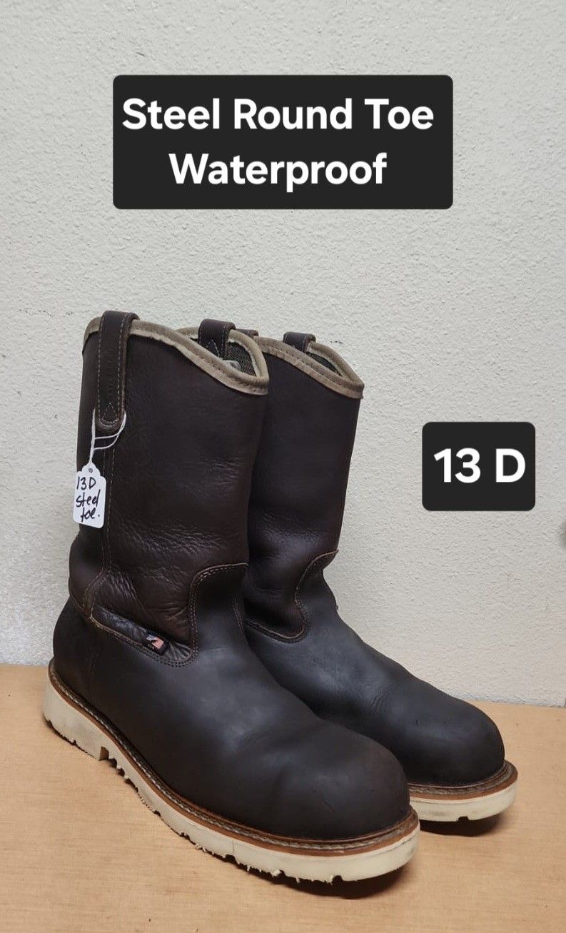 Thorogood Work Boot Size 13 D STEEL ROUND TOE