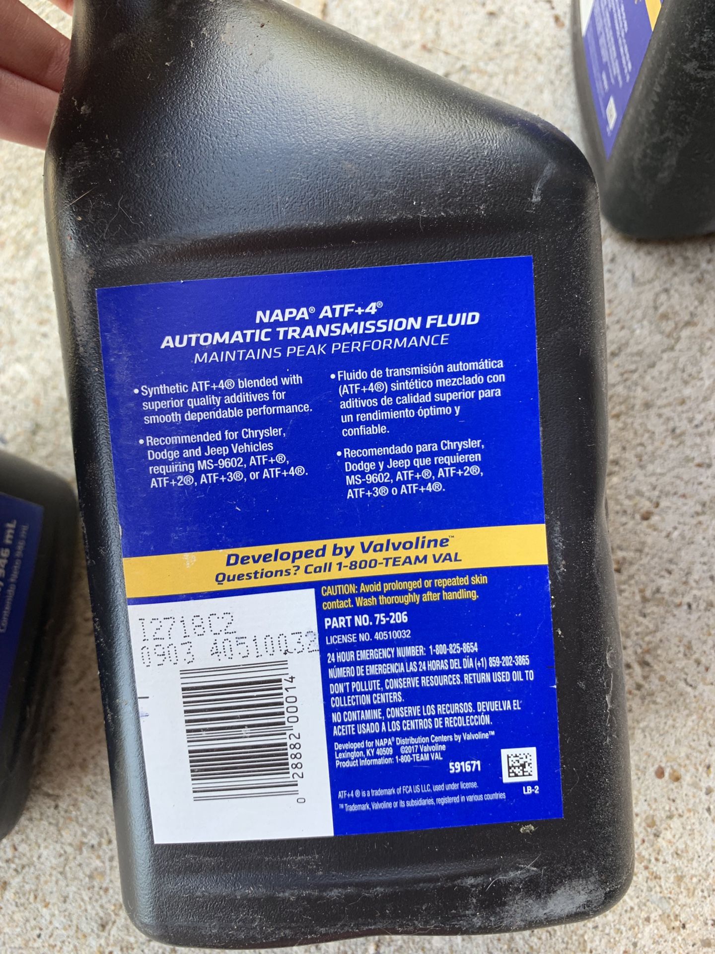 NAPA Premium Performance ATF+4 Automatic Transmission Fluid 1 qt for