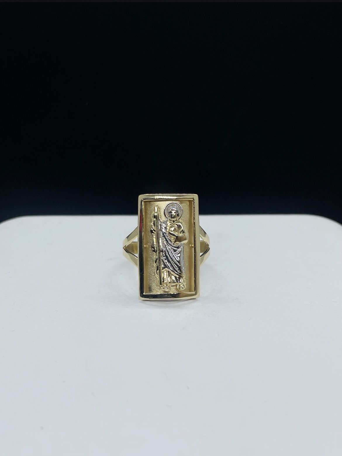 14k solid Gold San Judas Ring