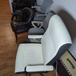 Office chairs, Assorted, Adjustable With Wheels 