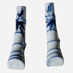 Set of 2 Vintage Porcelain Chopstick Rest Holders