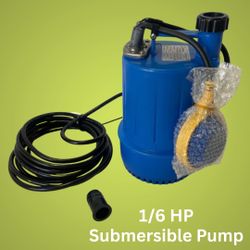 New, 1/6 HP Submersible Water Pump