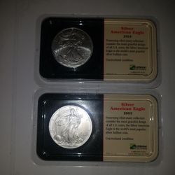 2003 One Dollar Silver 1oz .999  QTY. 2 