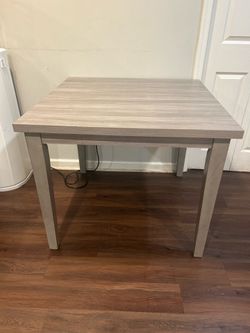 Gray Square Table