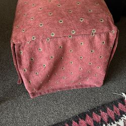 Attoman   Light Burgundy Set If Two  Like New With Flap Comfort Cover
