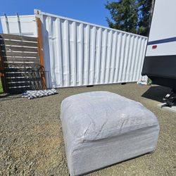 Plush Top Storage Ottoman