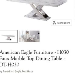 Natural Stone Dining Table with 8 chairs