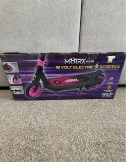 M8TRX Pink 12V Electric Scooter for Kids Ages 6-12, Powered E-Scooter with Speeds of 8 MPH