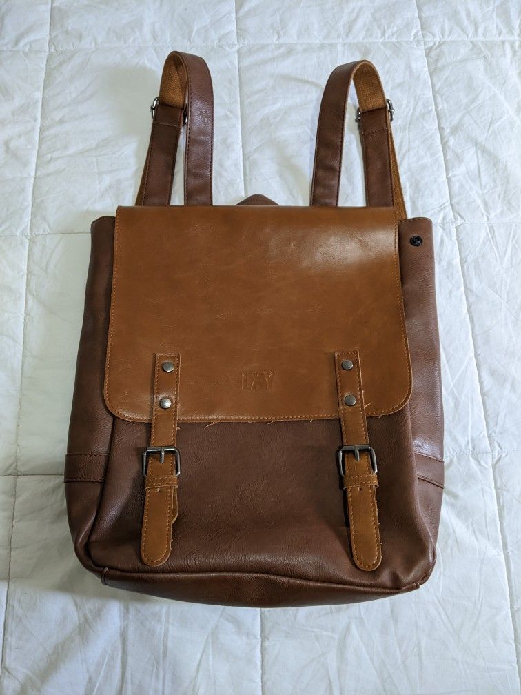 Unisex LXY Vegan Leather Backpack 