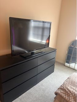 Dresser , TV & Antique Gold Mirror