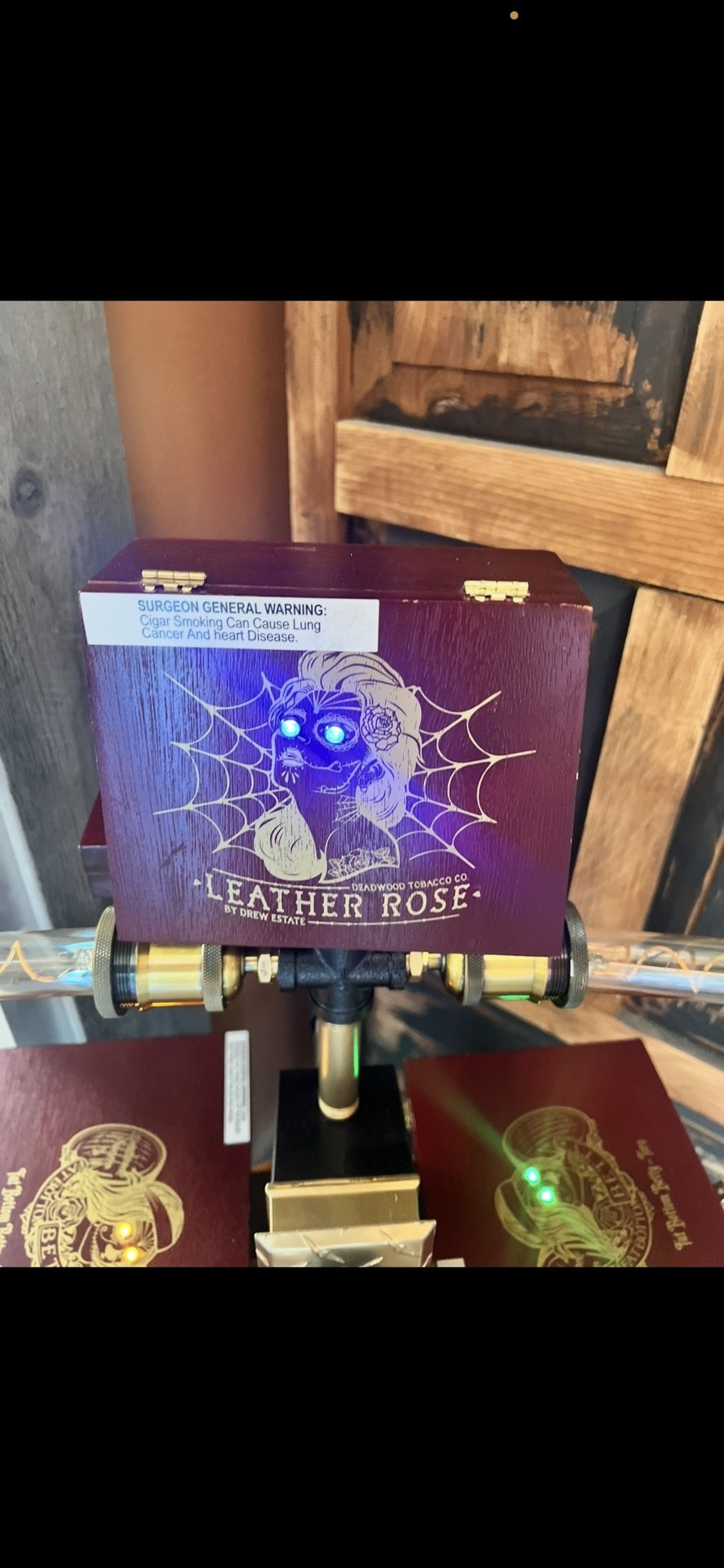 Custom Industrial Steam Punk Cigar Box Lamp