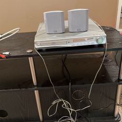 Jvc Dvd with two speakers by jvc and woofer 