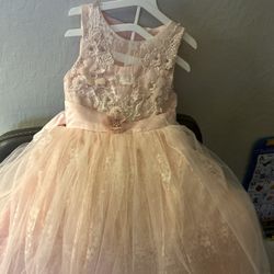 Girls Dress Peachy Pink) 