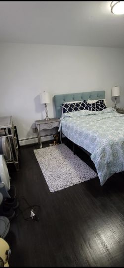 Tuft Turquoise Queen Headboard And bedframe
