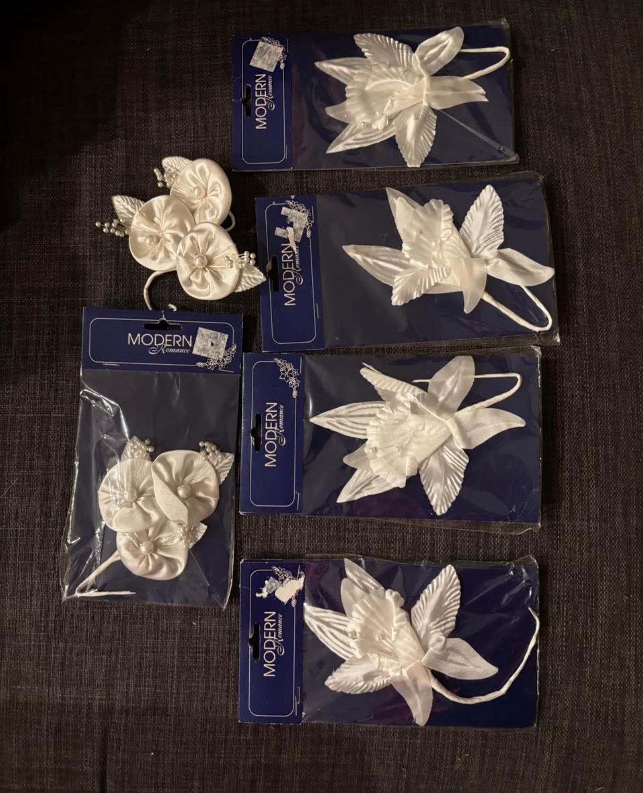 Floral pieces bridal bride flower girl accents brooches brooch pins dyeable crafting fashion