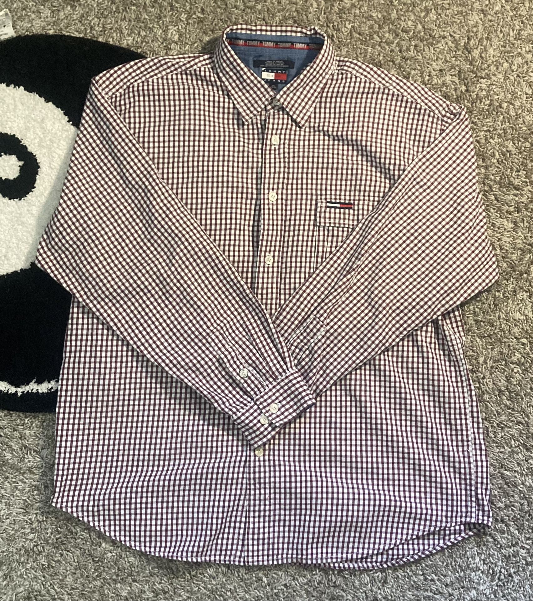 Vintage 90s/2000s Tommy Jeans Red Gingham Button-Up – Men’s XL