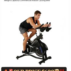 Cycle Exercise Bike - Magnetic Belt Drive High Weight Capacity Commercial Indoor Cycling Bike