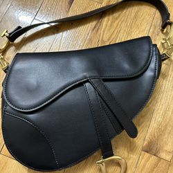 Dior black Saddle Bag 