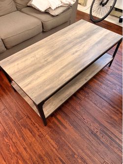 Wood + Metal Frame Coffee Table