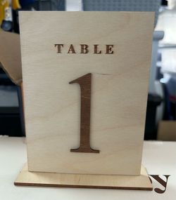 Wooden table number signs 1-33