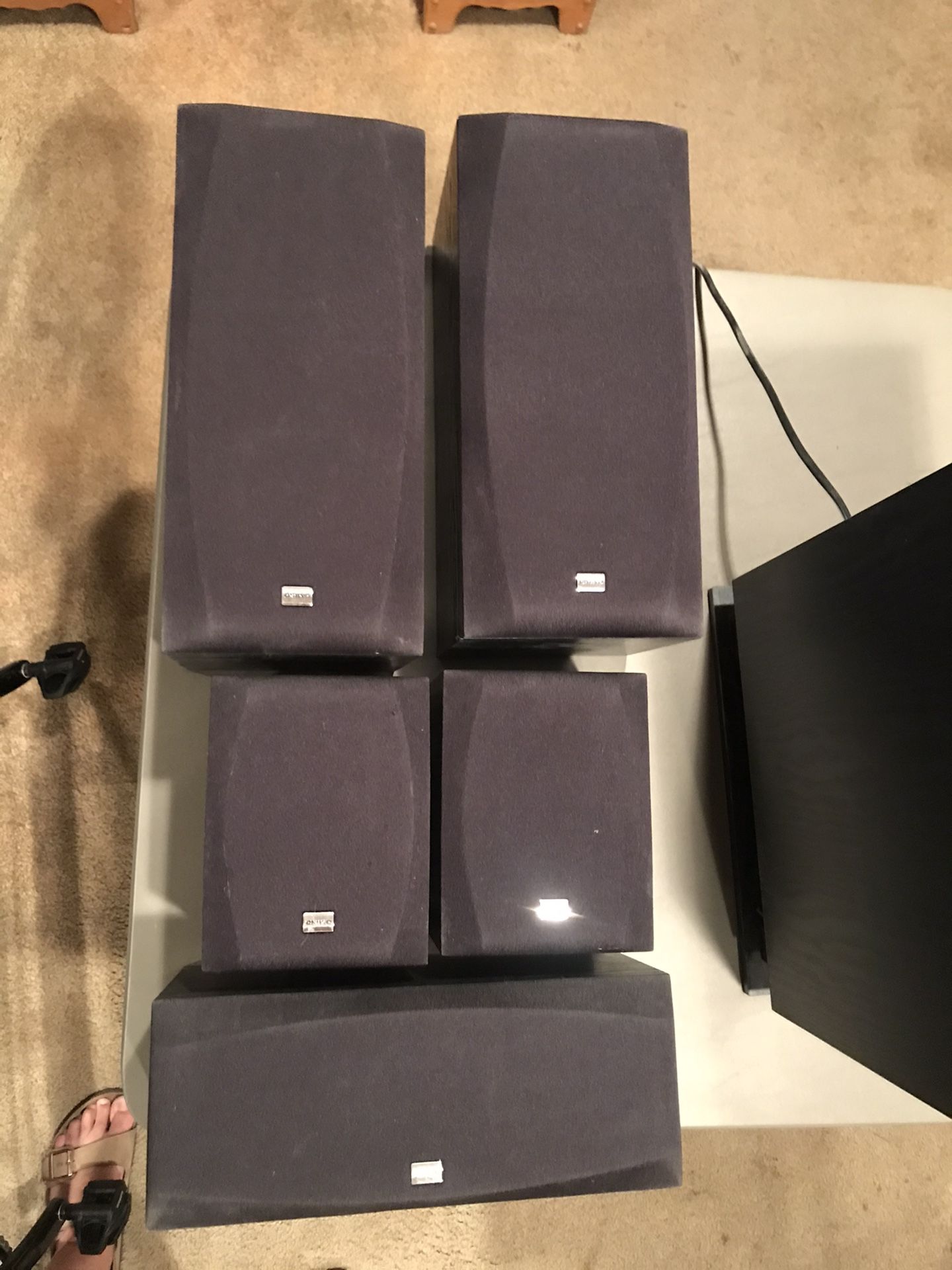 Onkyo Surround Speakers with Subwoofer