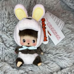 Sekiguchi Bebichhichi ANIMAL Plush doll Keychain rabbit Japan NEW Monchhichi