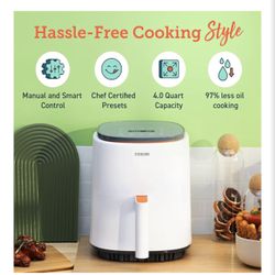 Cosori Air Fryer 4 Qt, 7 Cooking Functions Airfryer, 97% less fat Freidora de Aire, Dishwasher-safe, Designed for 1-3 People, Lite 4.0-Quart Smart Air