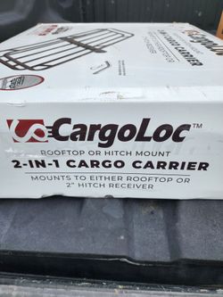 CargoLoc 2-in-1 Hitch Mount and Roof Top Cargo Carrier, 48 x 19.5