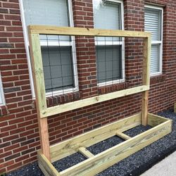 Box Planter With Trellis , Ideal For Climbing Plants