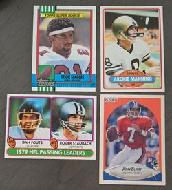 Topps & Fleer lot of 4 Classic Football cards