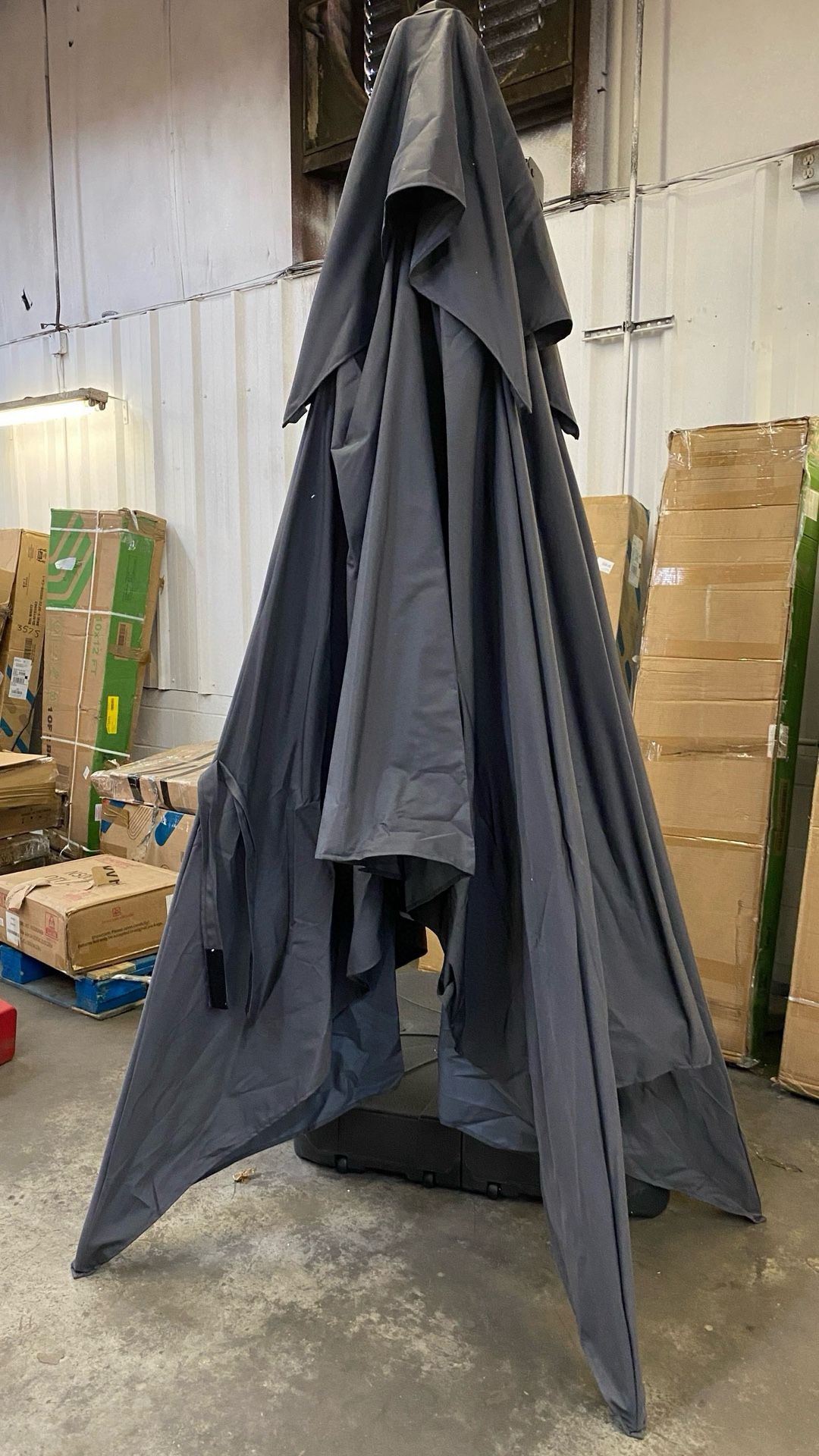 ⛱ 12/13 Ft Outdoor Patio Umbrella with Solar Lights – $250 • ☀️ Extra-large 12/13 Ft canopy — perfect for shading big outdoor areas • 💡 Built-in sola
