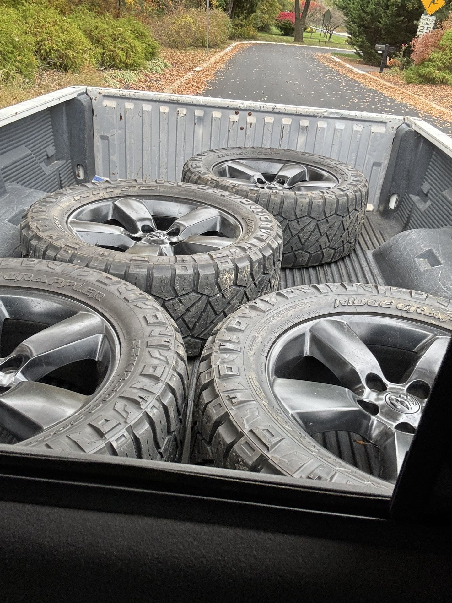 OEM Dodge Ram Wheels W/ Nitro Ridge Grappler