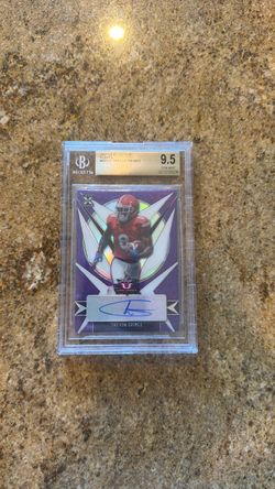 2021 Leaf Valiant Trevon Grimes Purple Auto BGS 9.5
