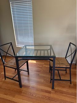 Kitchen glass table