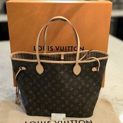 Louis Vuitton Neverfull Tote MM |  Rose Beige Monogram With Removable Pouch | Never Used with Original Dust Pouch & Box!