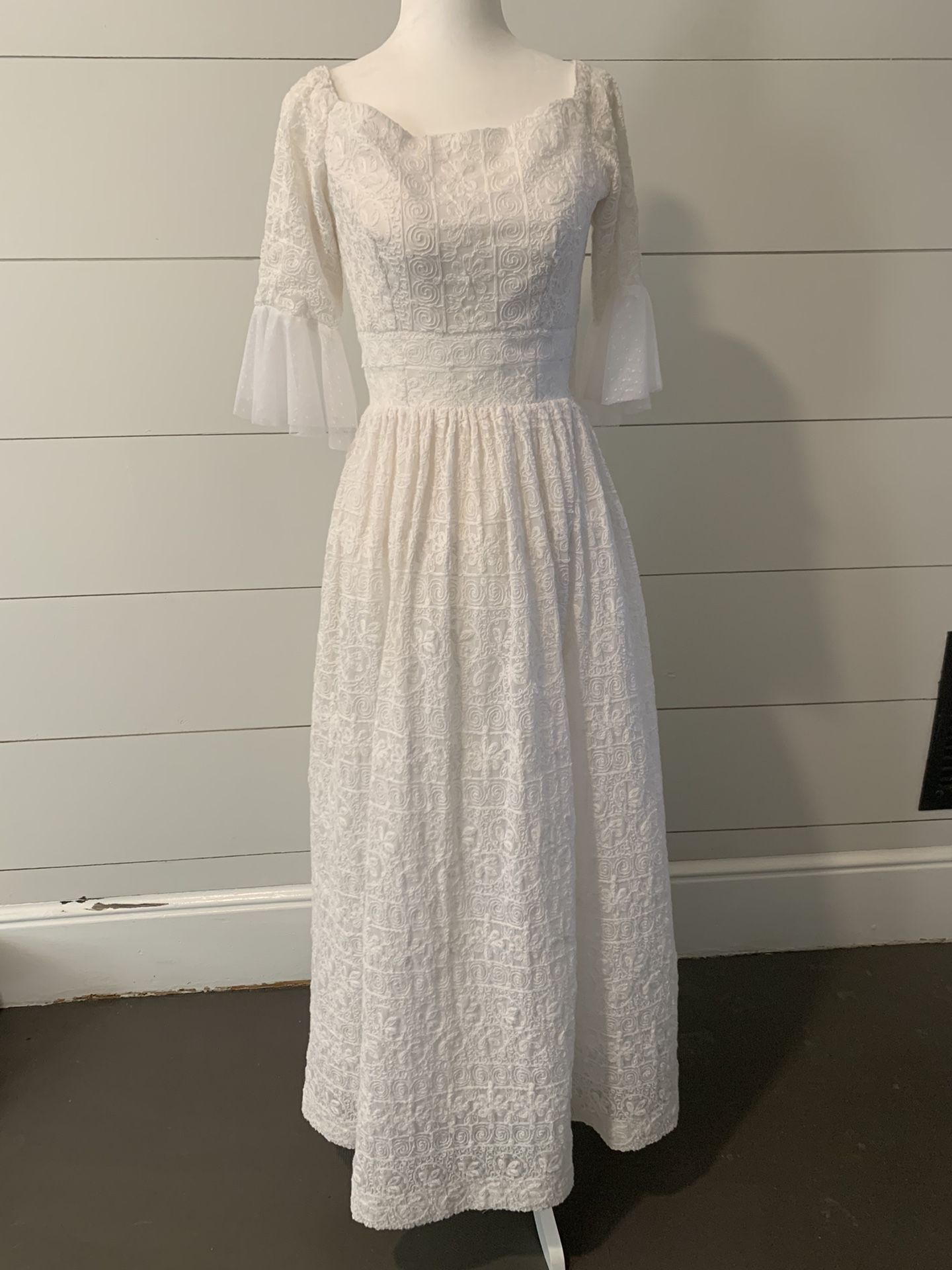 Vintage Reworked Wedding Dress. Size 2-4