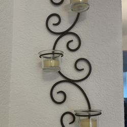 Wall mounted candle holders -2 includes 6 candles Home Decor 
