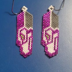 Hand-Beaded Seattle Seahawks Earrings