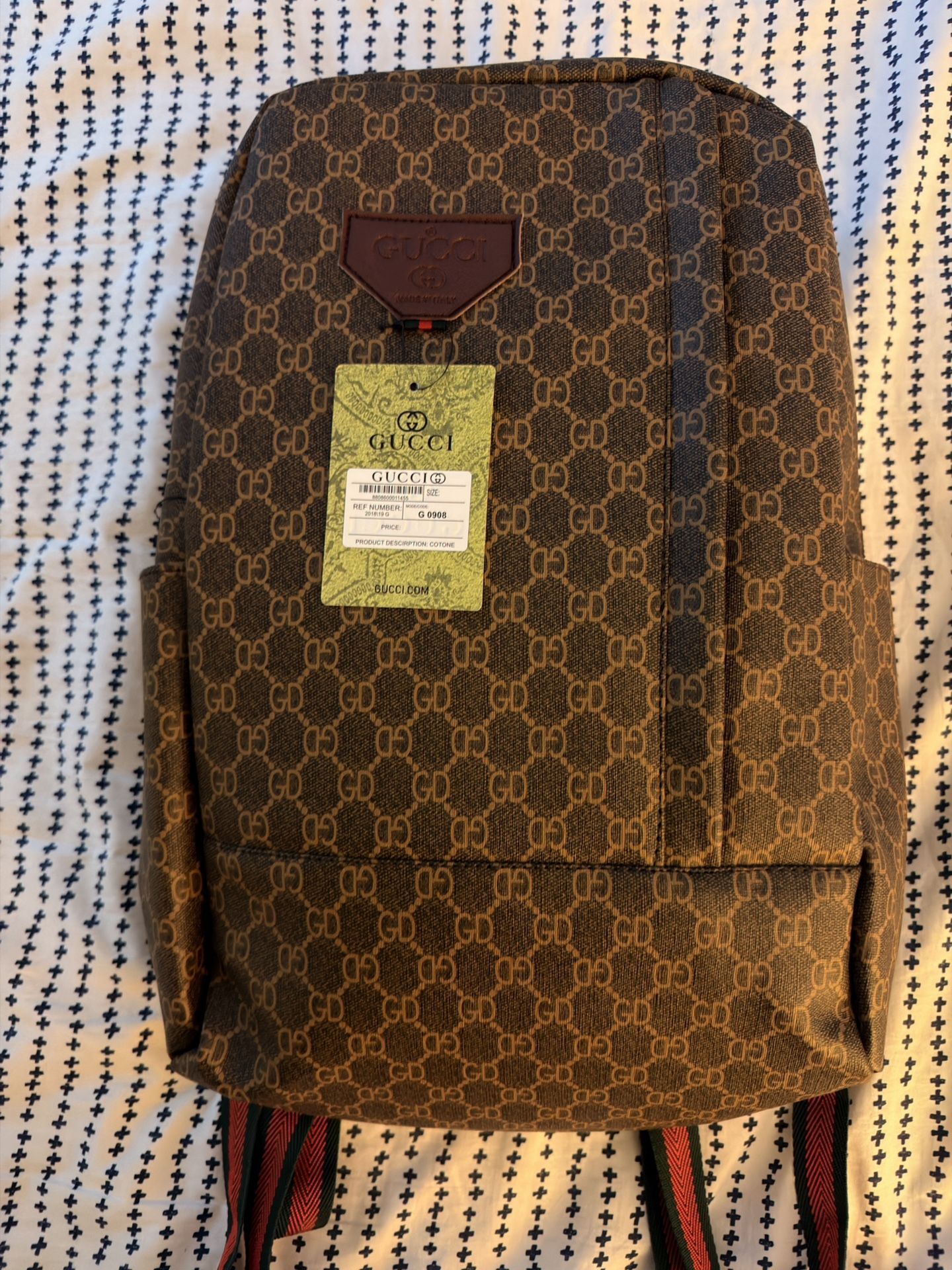 Brand New Gucci GG Monogram Backpack & Zip-Fold Wallet Set — With Tags