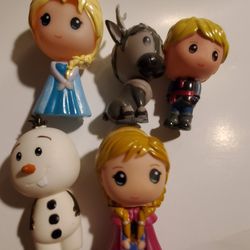 Frozen Figurine Toy. Cute. 5. Anna, Eliza, Olf, Moose, Blonde Dude