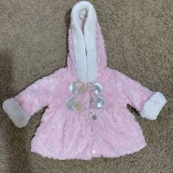 Baby Girl Sequins Pink Sweater. (Size-3-6 Months)