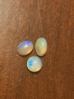 3 Ethiopian Opal Gemstone Cabochons