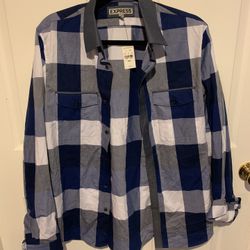 Express Plaid Men’s Shirt Size Med