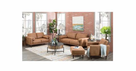 4-Piece Living Room Set – Sofa, Loveseat, Chair & Ottoman –