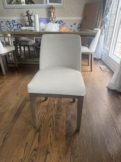Elegant Roche Bobois Upholstered Dining Chairs – Set of 6