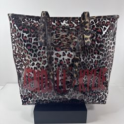 KENDALL+ KYLIE Transparent Tote Handbag (Leopard Logo Bag )